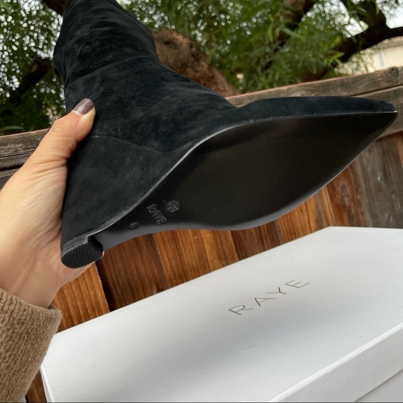 RAYE Ruby Boot in Black Size 6 Thigh High Wedge Pointed Toe SOLD OUT Revolve - Picture 5 of 6